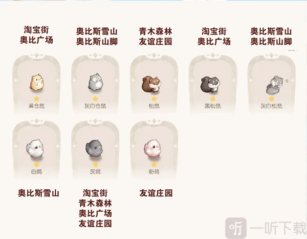 奥比岛梦想国度一星宠物捕捉地点