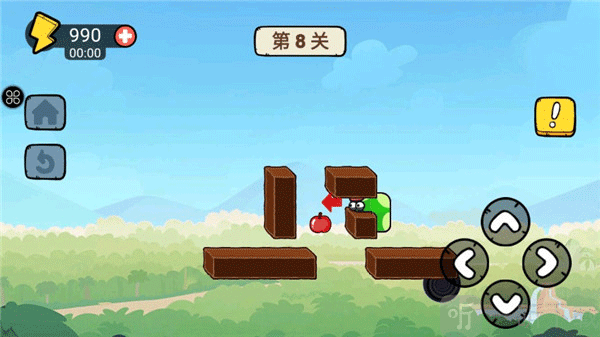 贪吃的苹果蛇网红模式第八关通关示意图