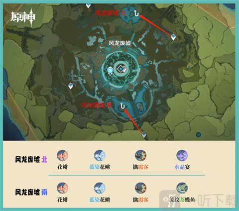 云原神秒玩版风龙废墟钓鱼地点