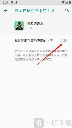 渡鸦语音盒开启悬浮窗权限