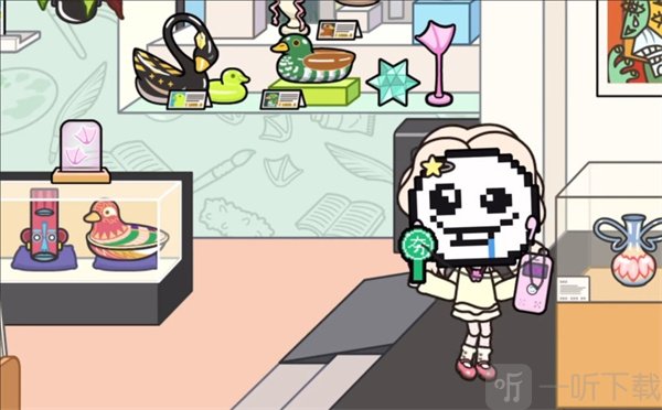 展厅画作与摆件