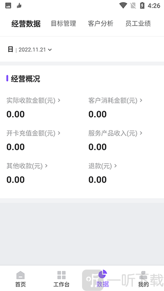 有赞美业app店铺经营数据
