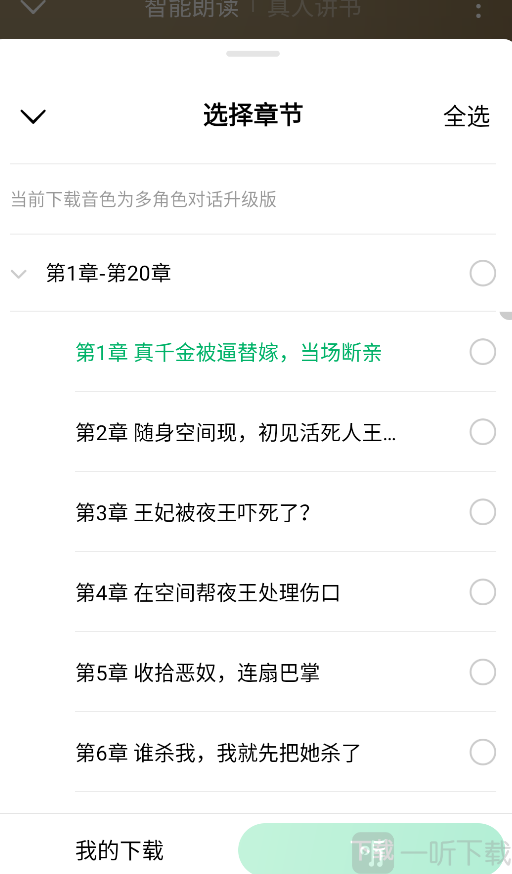 木叶短剧缓存听书章节