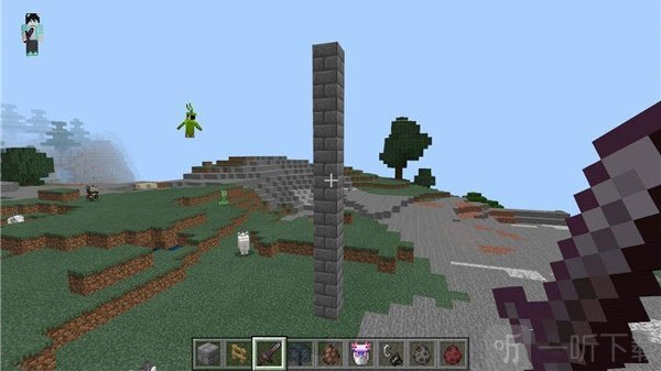 空岛立柱搭建示意