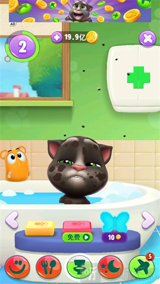 选择肥皂为汤姆猫洗澡