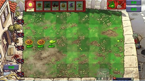 植物大战僵尸恐怖版内置菜单摆放植物