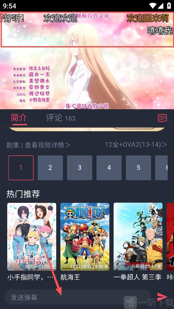 动漫共和国1.0.0.8弹幕功能