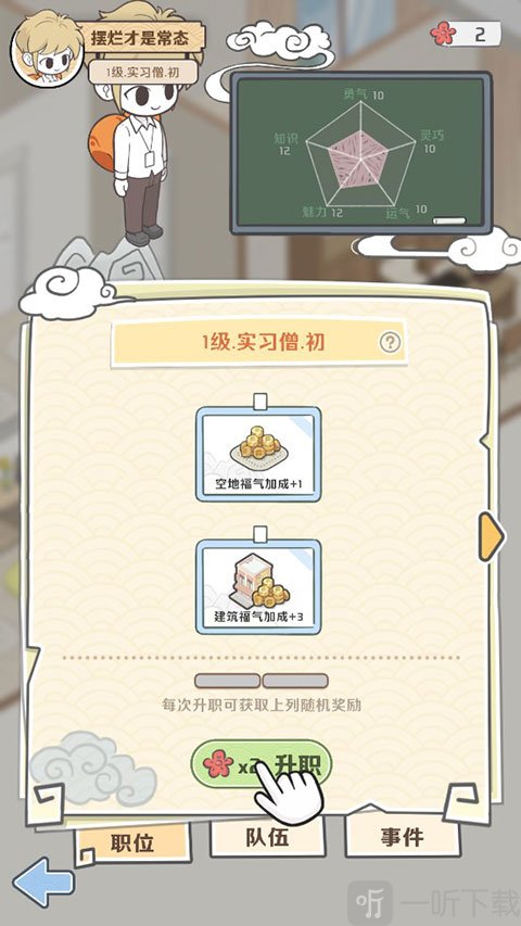 非人哉王牌员工手机版升职奖励界面