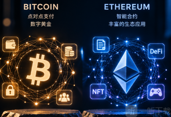 以太坊和比特币区别 以太坊和比特币有啥不同 以太坊和比特币有什么关系