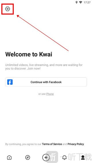kwai快手海外版设置菜单