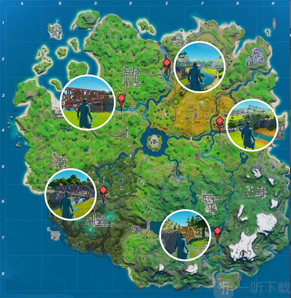 fortnite堡垒之夜彩色钢桥位置