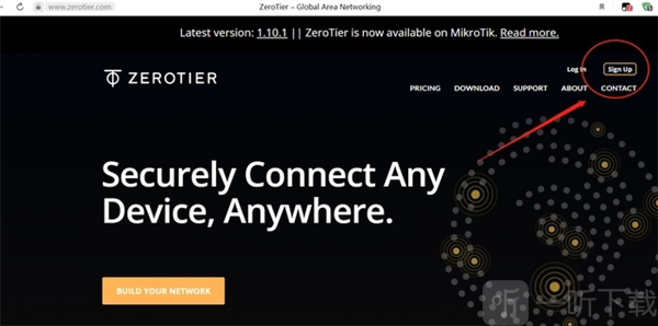 zerotier one注册账号页面