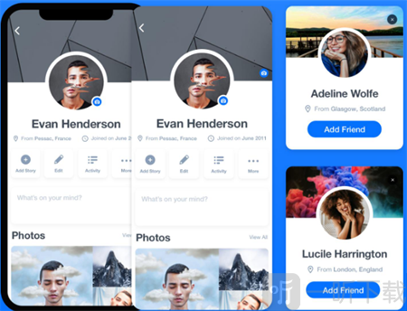 Facebook个人资料和设置入口
