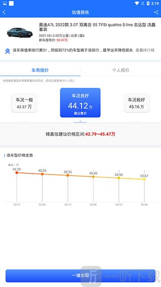 估价教程查看车辆估价结果