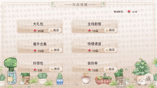 晚风与烈阳商城道具购买界面