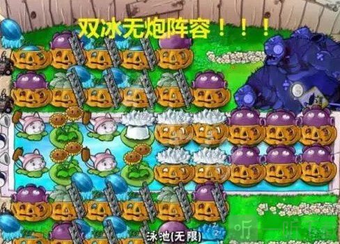 植物大战僵尸无尽版全植物双冰无炮阵容布局