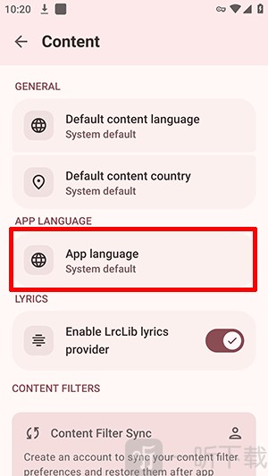 Zemer点击APP language语言选项