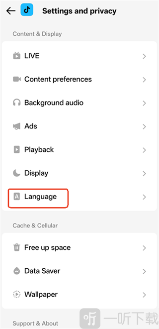 抖音国际版TikTok语言设置