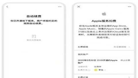 微信自动续费和扣费项目页面