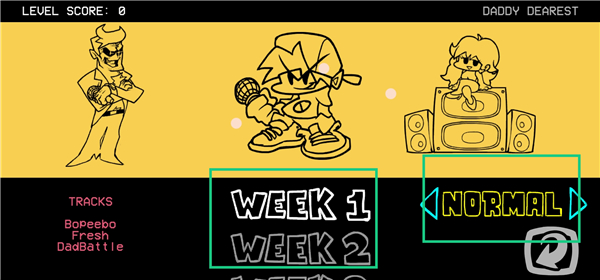 游戏week挑战难度选择截图
