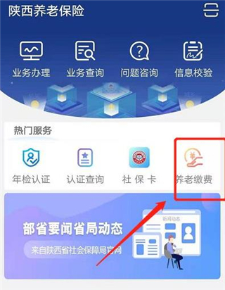 陕西养老保险缴费入口