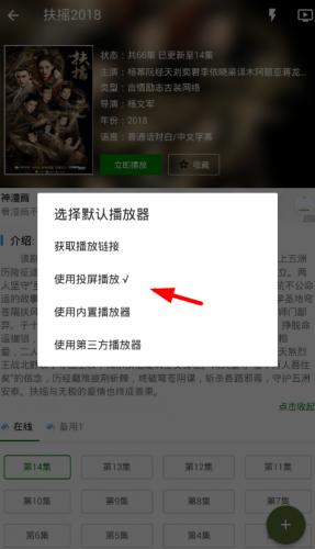 鲸看看搜索电视设备完成投屏