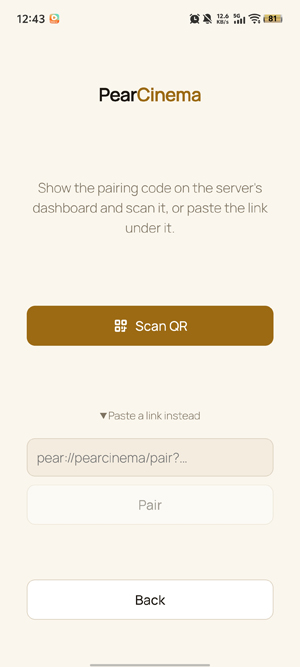 PearCinema输入服务器地址