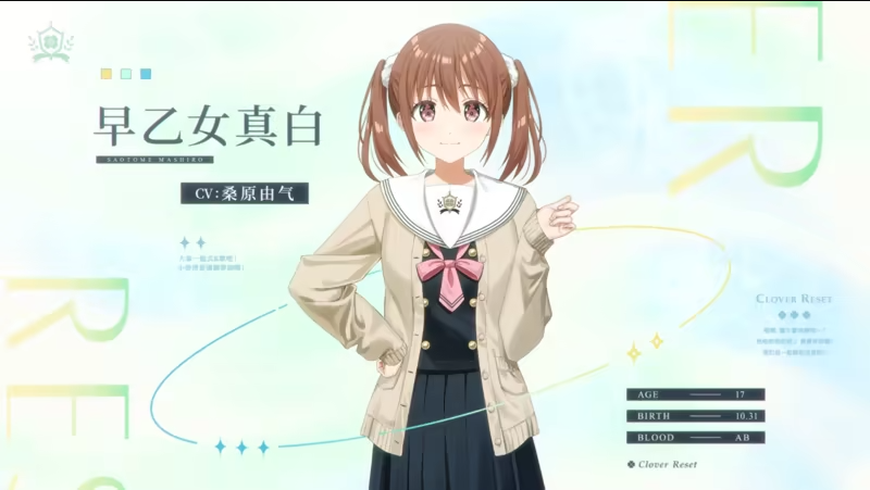 三叶草重生日志早乙女真白角色介绍